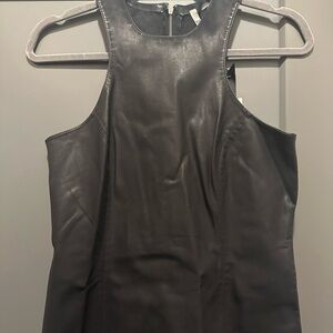 New! Never Worn!  Black Vegan Leather Dress